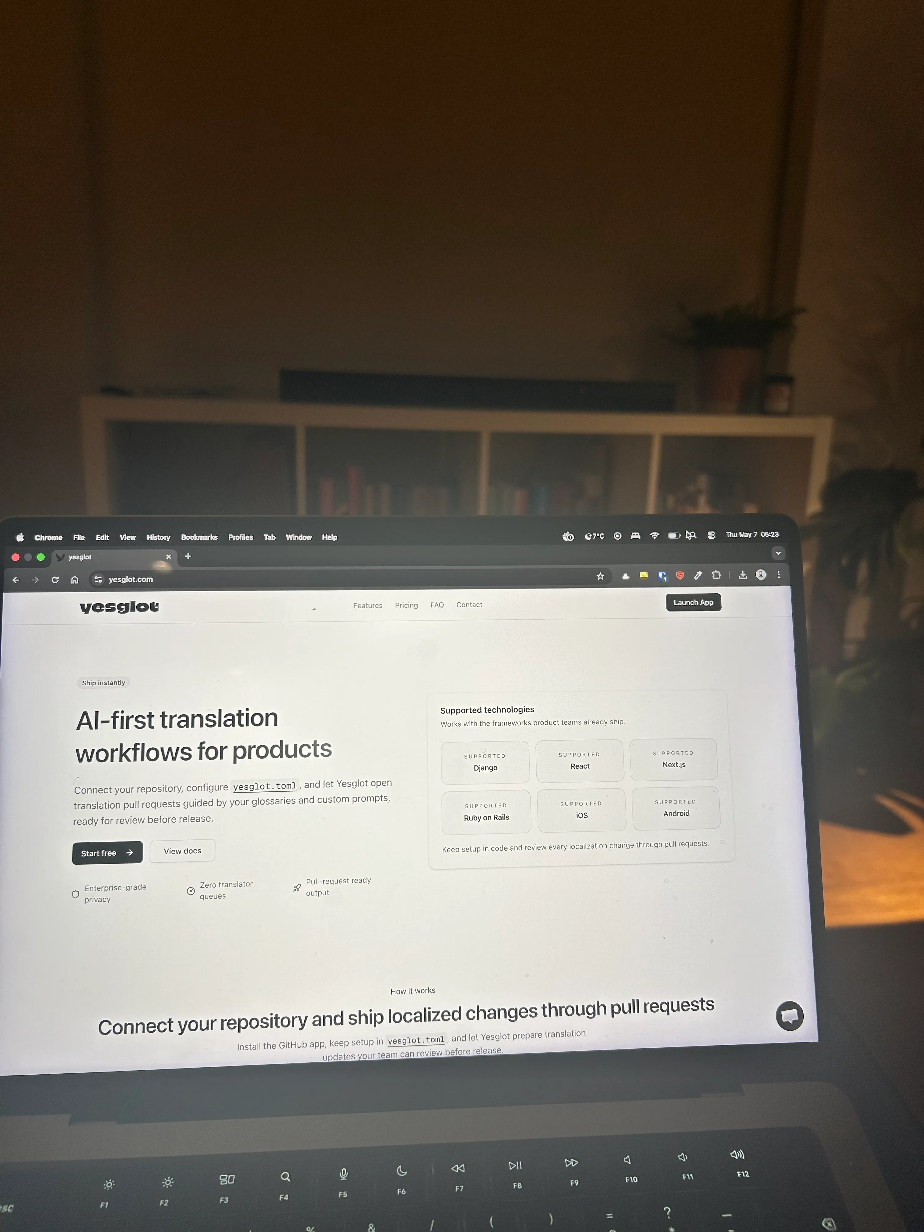 The first production release at 05:23am